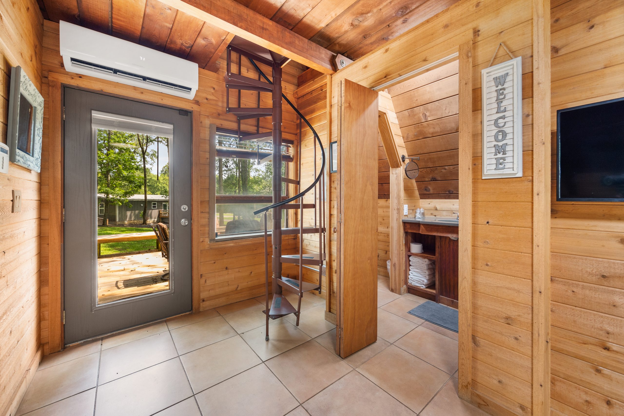 Rural Hill Farm-A-Frame Chalet Spiral Staircase