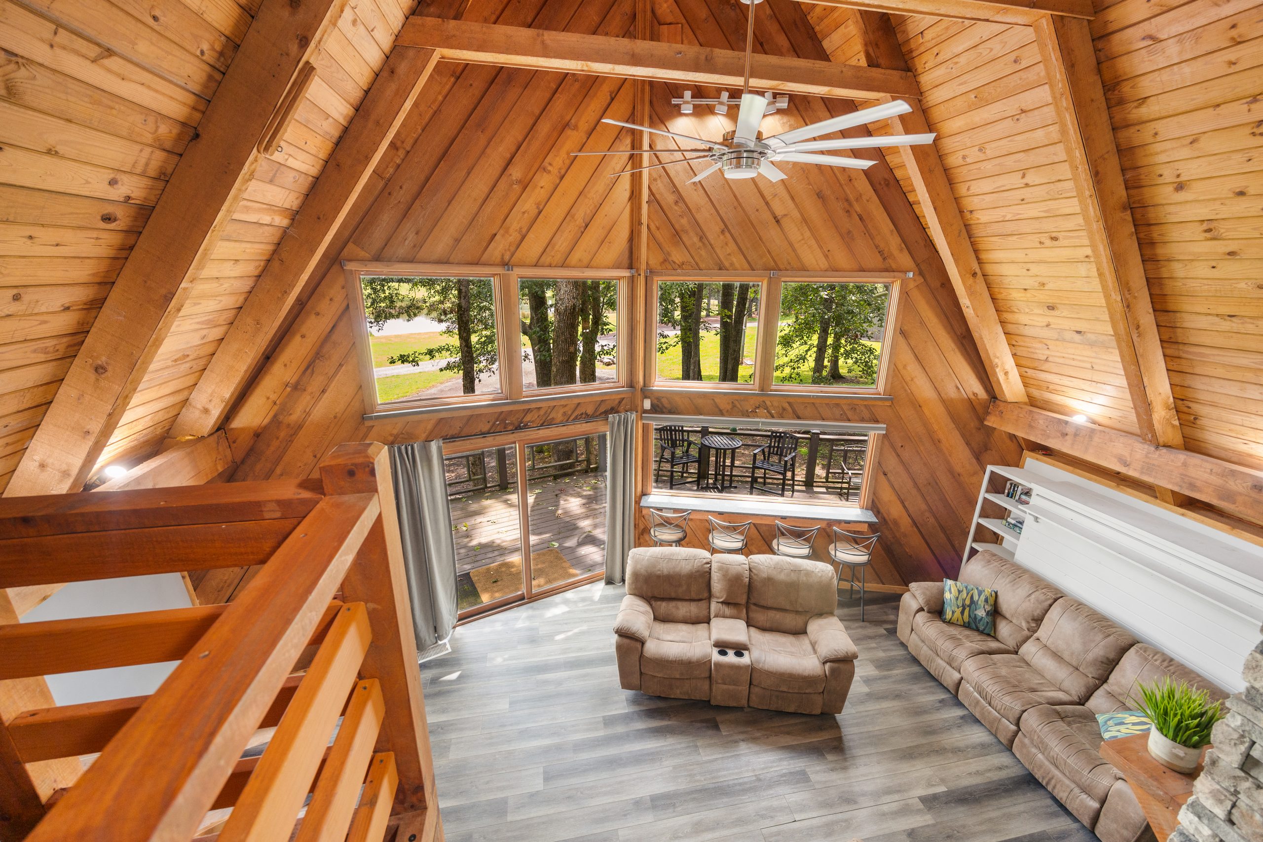 Rural Hill Farm-Loft Living Room View